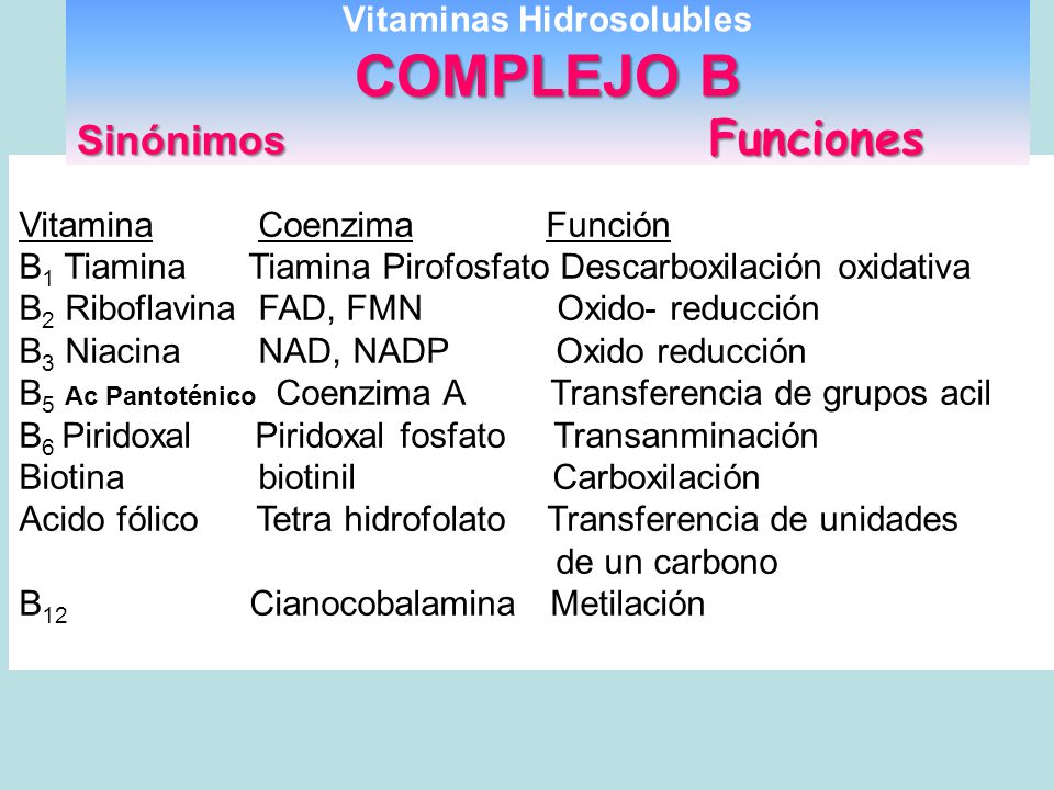 vitamina b4 funcion en el organismo